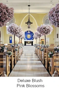 Deluxe Blush Pink Blossom Centrepieces