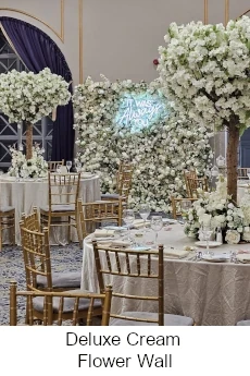 Deluxe Cream Flower Wall