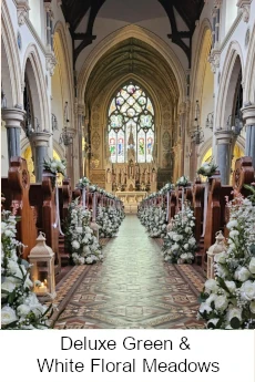 Deluxe Green & White Floral Meadows